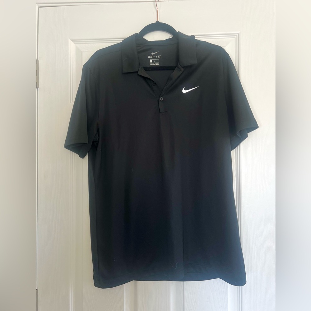 Nike Men's DRI-Fit Black Polo Shirt - Large